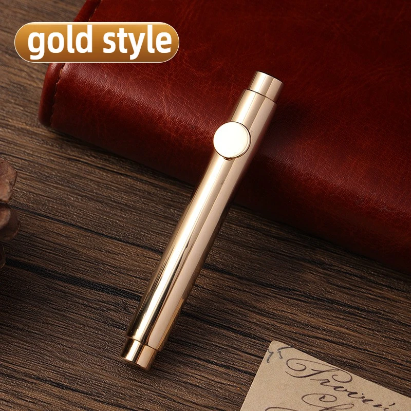 

Металлическая авторучка в стиле ретро, мини-портативная ручка для письма, винтажные латунные ручки для студентов, EF/F/изогнутые масштабируемые школьные принадлежности, канцелярские принадлежности