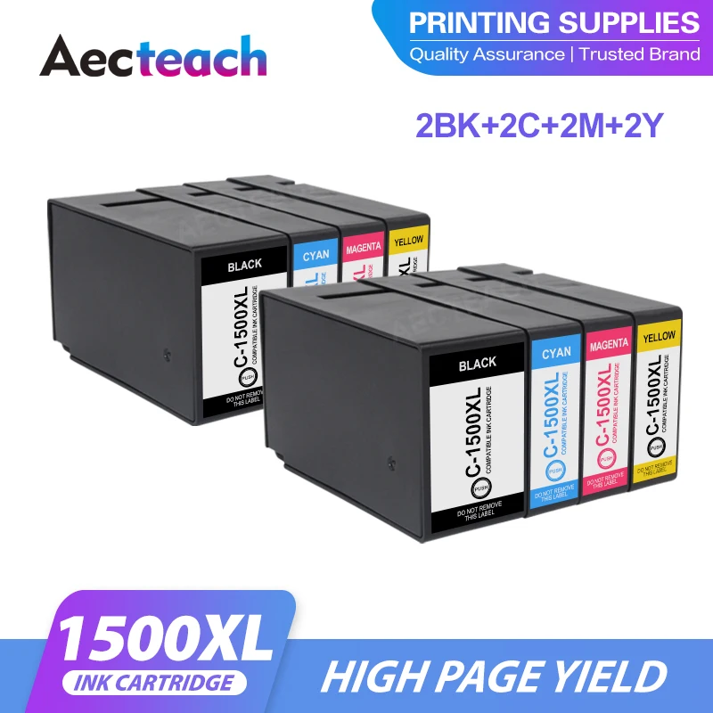 Фото Aecteach 1500XL PGI-1500 XL PGI1500 PGI1500 PGI-1500XL Премиум-совместимый картридж с чернилами для Canon MAXIFY MB2350 MB2750 P №1
