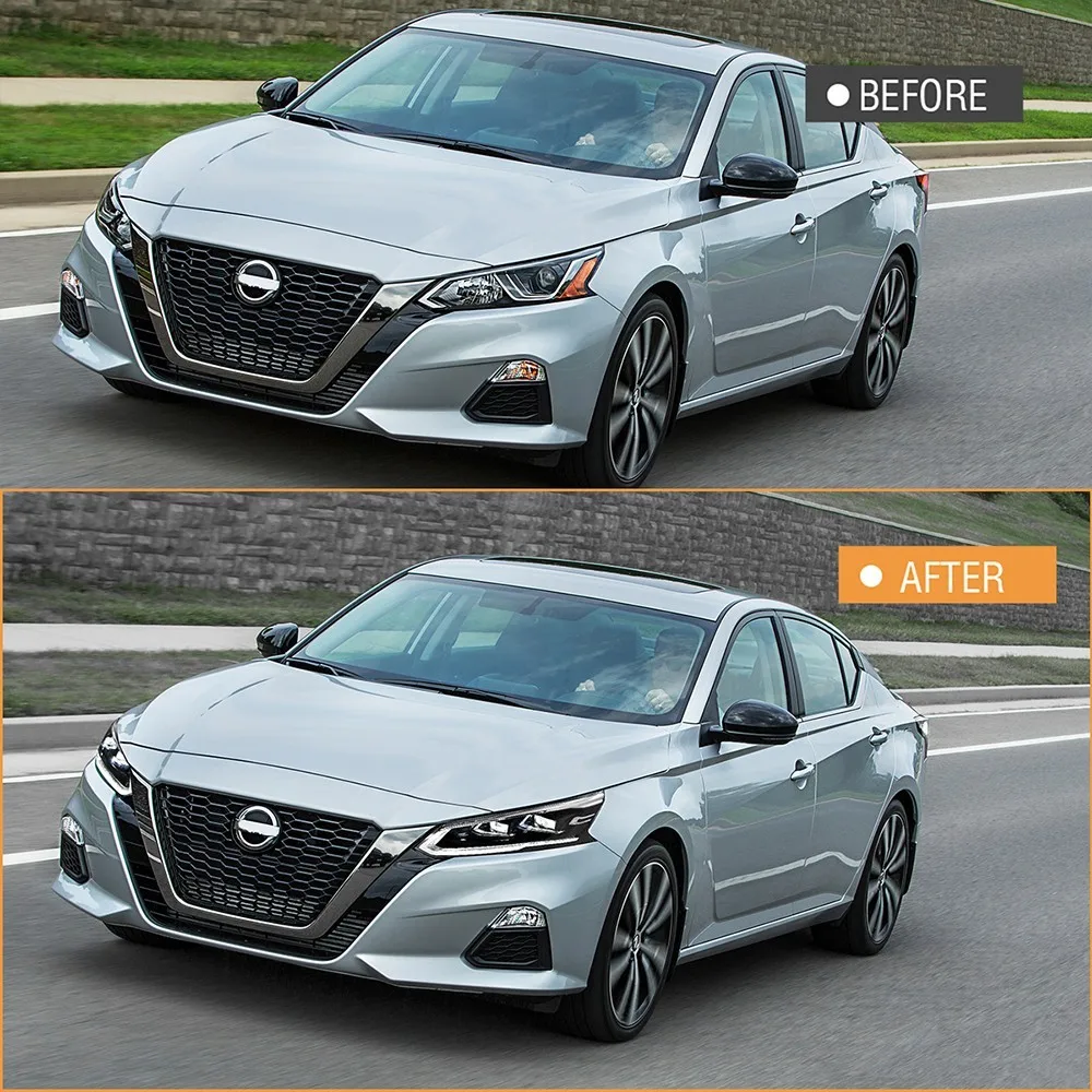 Фото 2 шт. светодиодные фары в сборе для Nissan Altima 2019-2024, передние фары в сборе, аксессуары для фар DRL №4