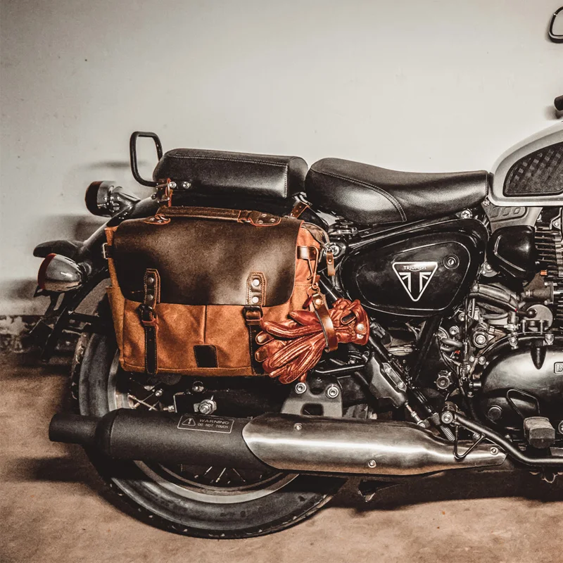 

Bag Motorcycle Official Vintage Computer Shoulder Canvas Crazy Horse Messenger Bag Bag Leather Men's Knight