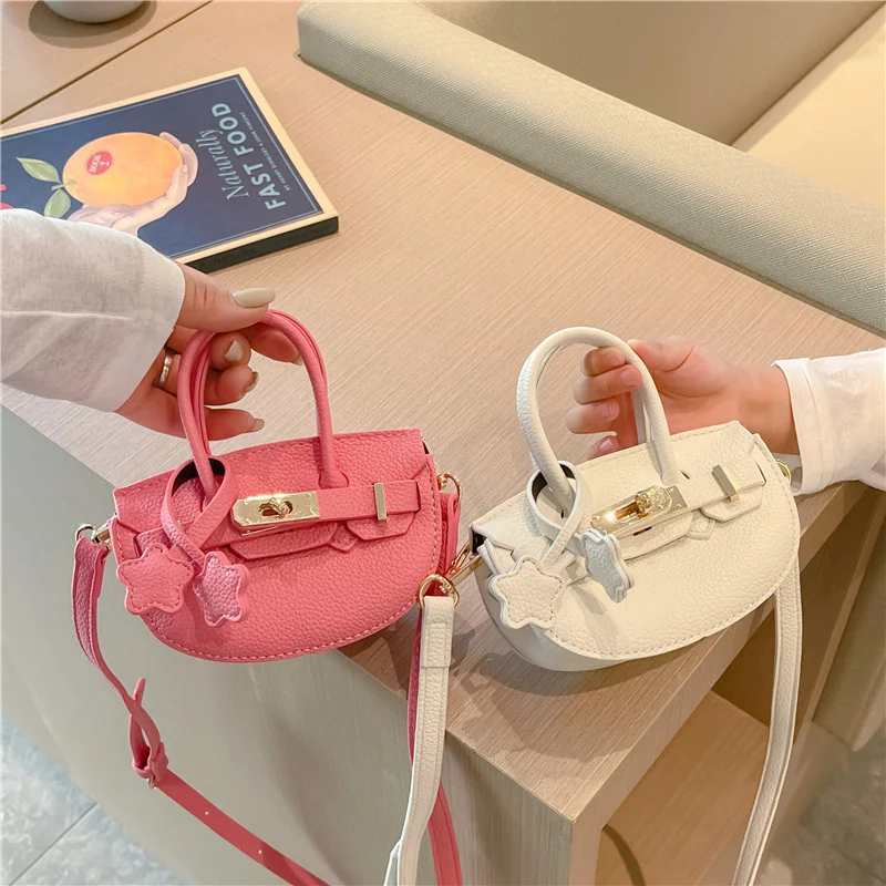 Girls Purse Kids Handbag Children Shoulder Mini Bag For Women Cute Corssbody Candy Tote Bag Kawaii Luxury Designer PU Leather