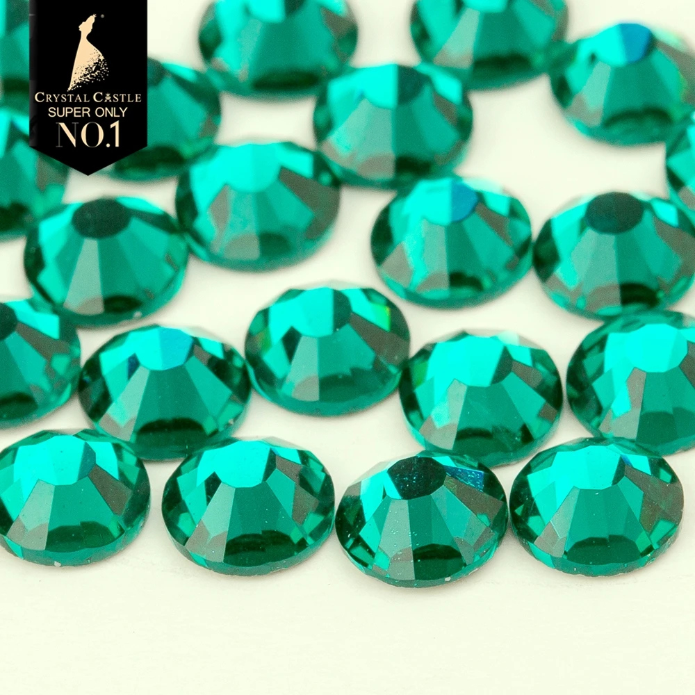 

Crystal Castle 4A Gass Flatback Rhinestone Green Zircon Non Hot Fix Crystal None Glue No Hotfix Strass Rhinestones For Nail Art