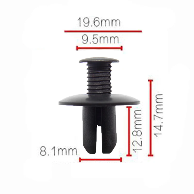 10/20/40/50pcs Universal Car Bumper Fender 8mm Hole Plastic Rivets Fastener Screw Clips for Nissan Toyota Focus Kia |