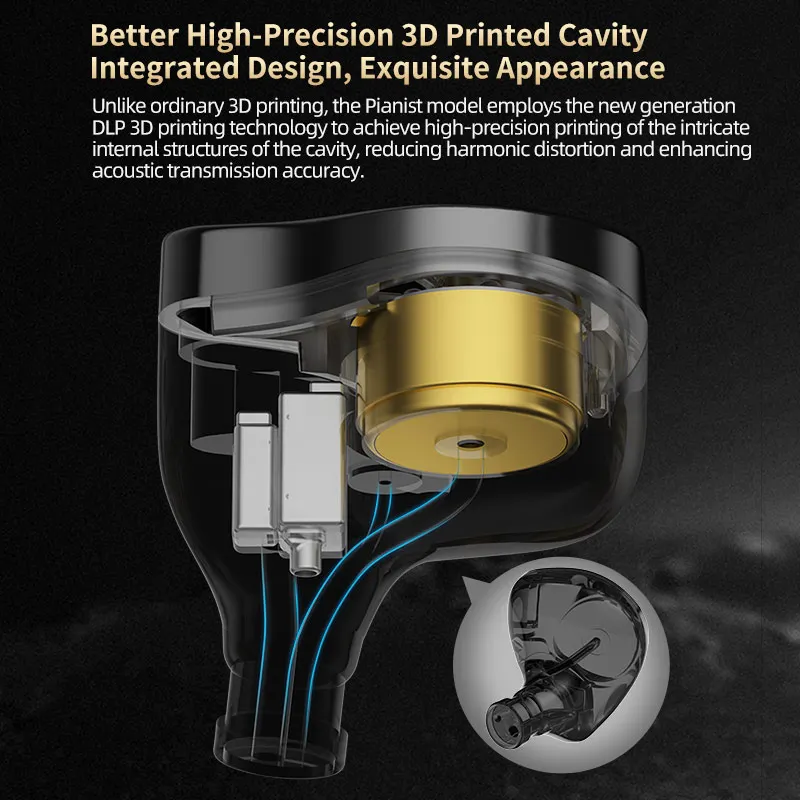 CCA Pianist HiFi наушники 2BA + 1DD гибридные с тройным драйвером стереонаушники изоляцией