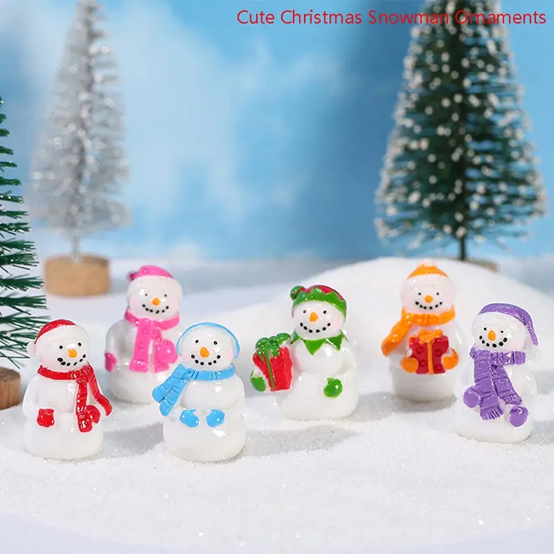 

Милые украшения со льдом и снеговиком, Рождественский мини-ландшафтный декор, садовый горшок, садовый горшок, Рождественский Декор для дома...