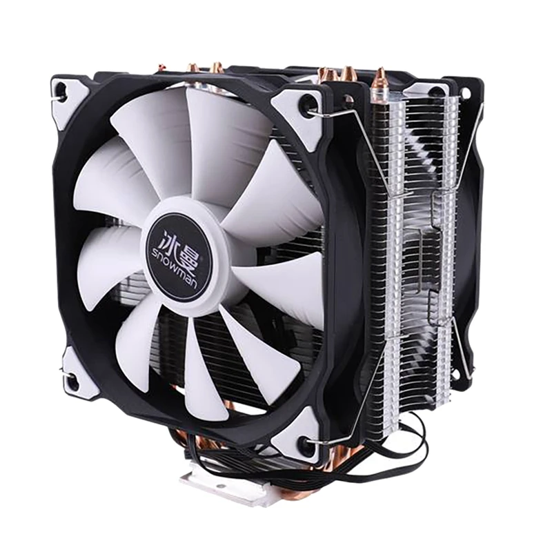 

Кулер SNOWMAN M-T4 для процессора, 4 тепловых трубки, 4 контакта, ШИМ, 120 мм, бесшумный вентилятор для процессора Intei LGA1150/1151/1155/1156/1366/775