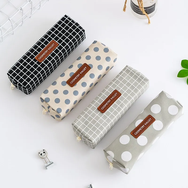 Case School Pen Case Korean Stationery Canvas Large Capacity Pencil Bag Estojo Escolar