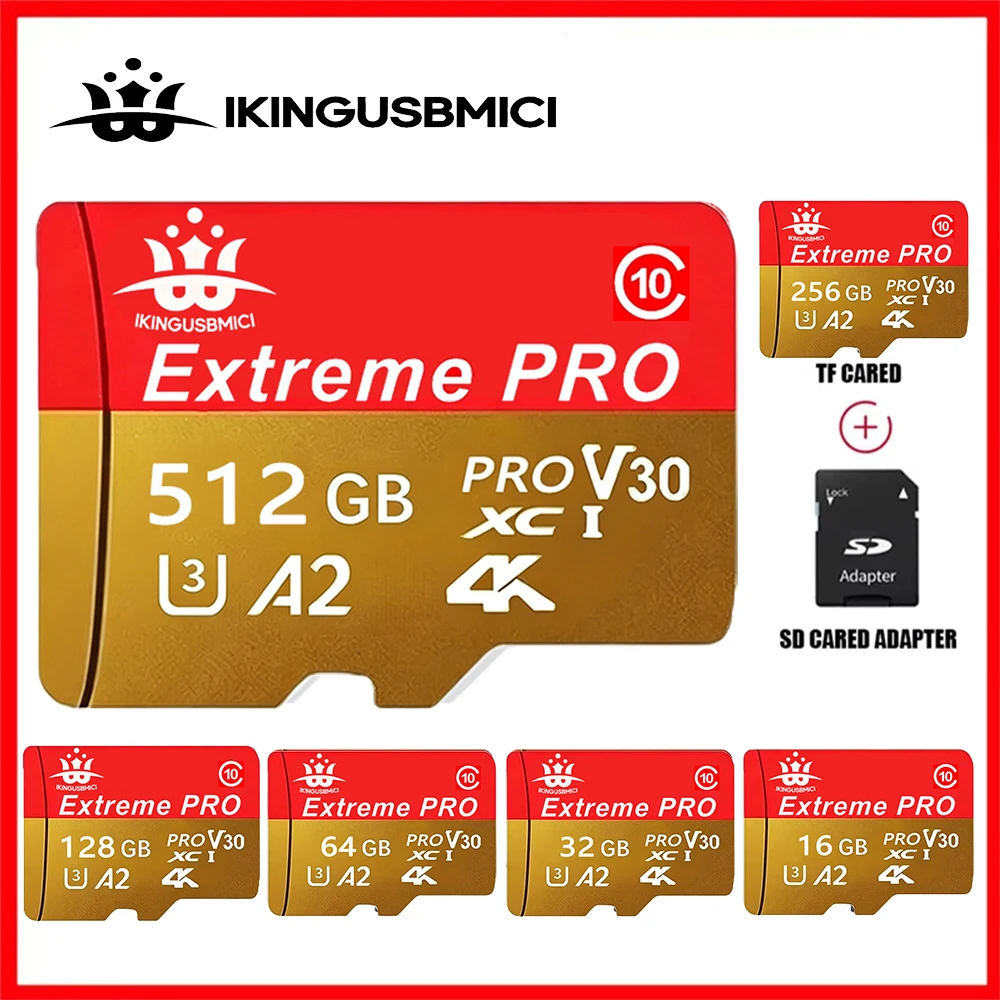 Фото Карта памяти Micro SD TF 256 ГБ 32 ГБ 64 ГБ U1 V10 A1 SDCS2, скорость чтения 100 МБ/с, класс 10, флеш-карта для телефона №1