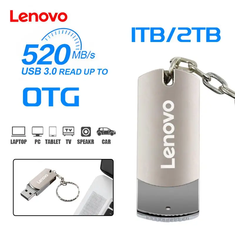 

Lenovo USB 3.0 Flash Drive High Speed 2TB 1TB 512GB 256GB OTG Pen Drive 128GB Portable Storage Device WaterProof U stick for PC
