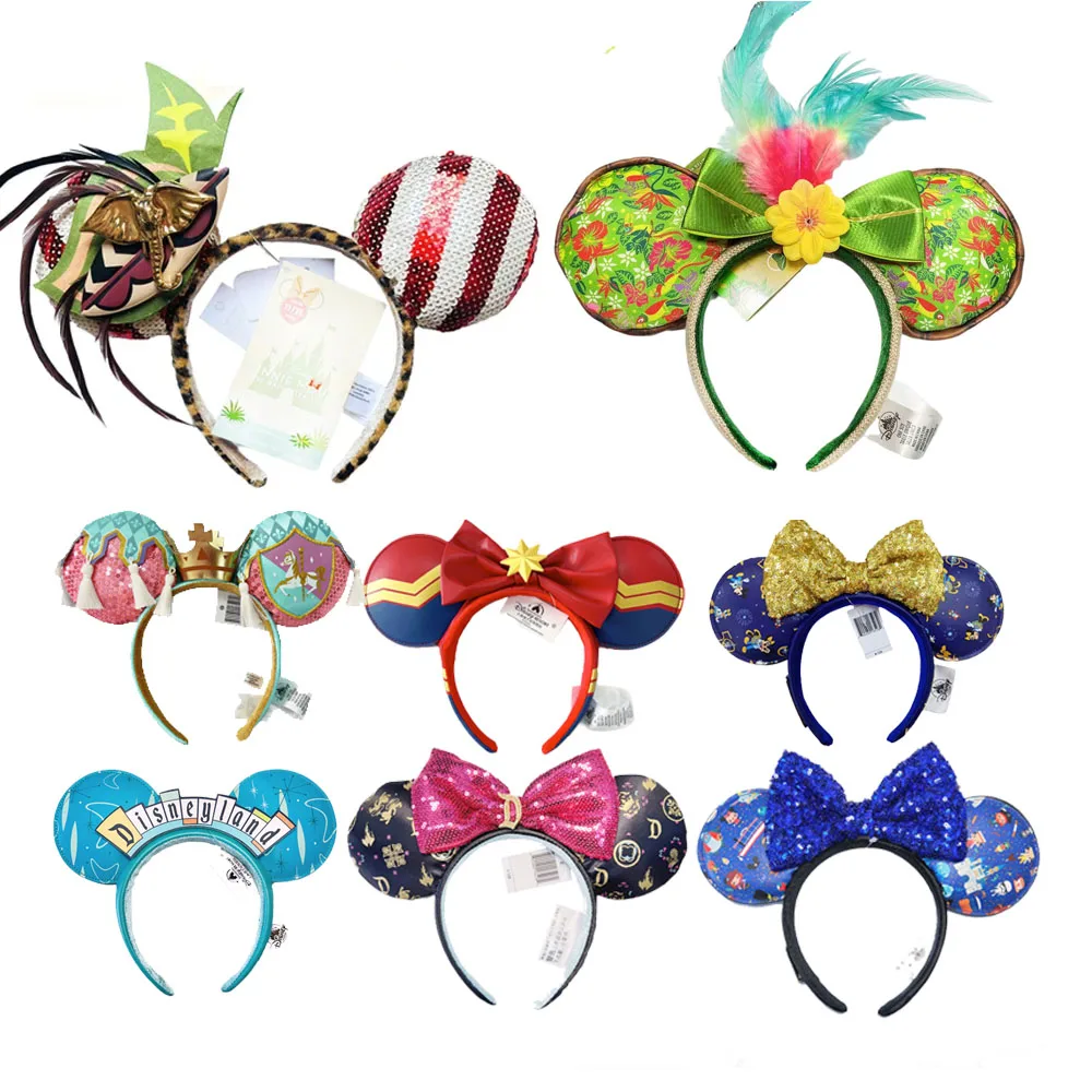 Фото Disney Castle Hair Bow Headband Fairworks Mikey Mouse Hairband Plush Big EARS COSTUME Cosplay Plush Adult/Kids Party Gift №1