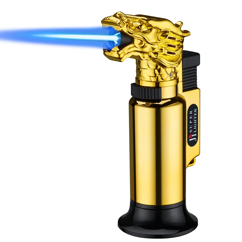 

Windproof Torch Spray Gun Lighter Jet Metal Gas Butane Cigarette Lighter Inflated Kitchen BBQ Cigar Pipe Lighter Dragon Gadgets