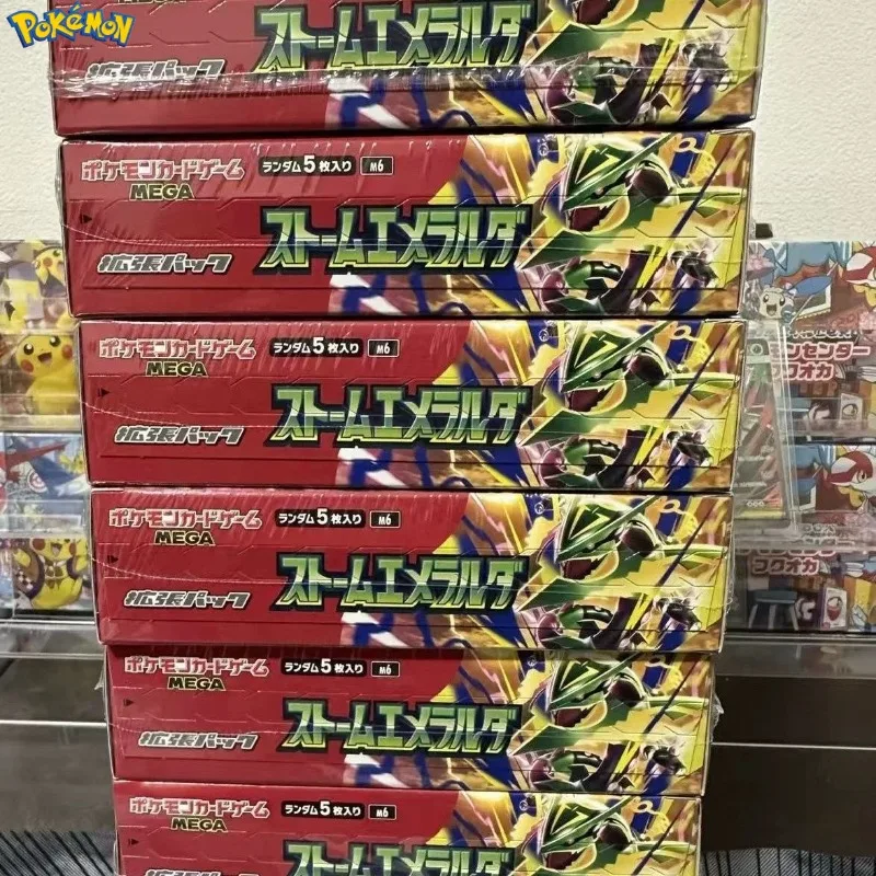 Коллекционные карточки Pokémon PTCG, японская версия, M6 Storm Emeralda, заводская упаковка, оригинальный бустер-бокс, Mega Rayquaza‑ex. (art.: 3920dcd519f9c) - 3920dcd519f9c