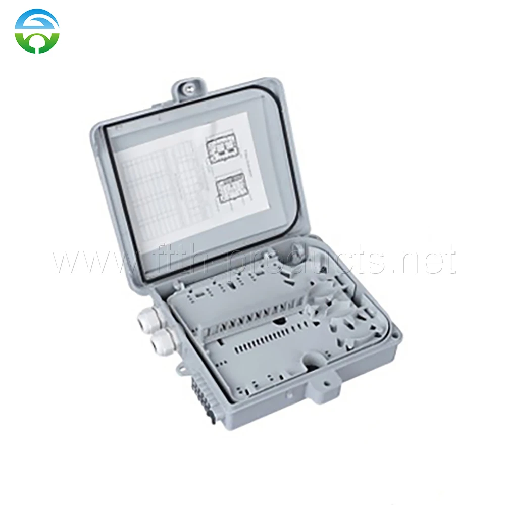 Фото Клеммная коробка SC simplex FTTH, 10 шт., с разветвителем ПЛК 1x8, hy-20-t12b №1