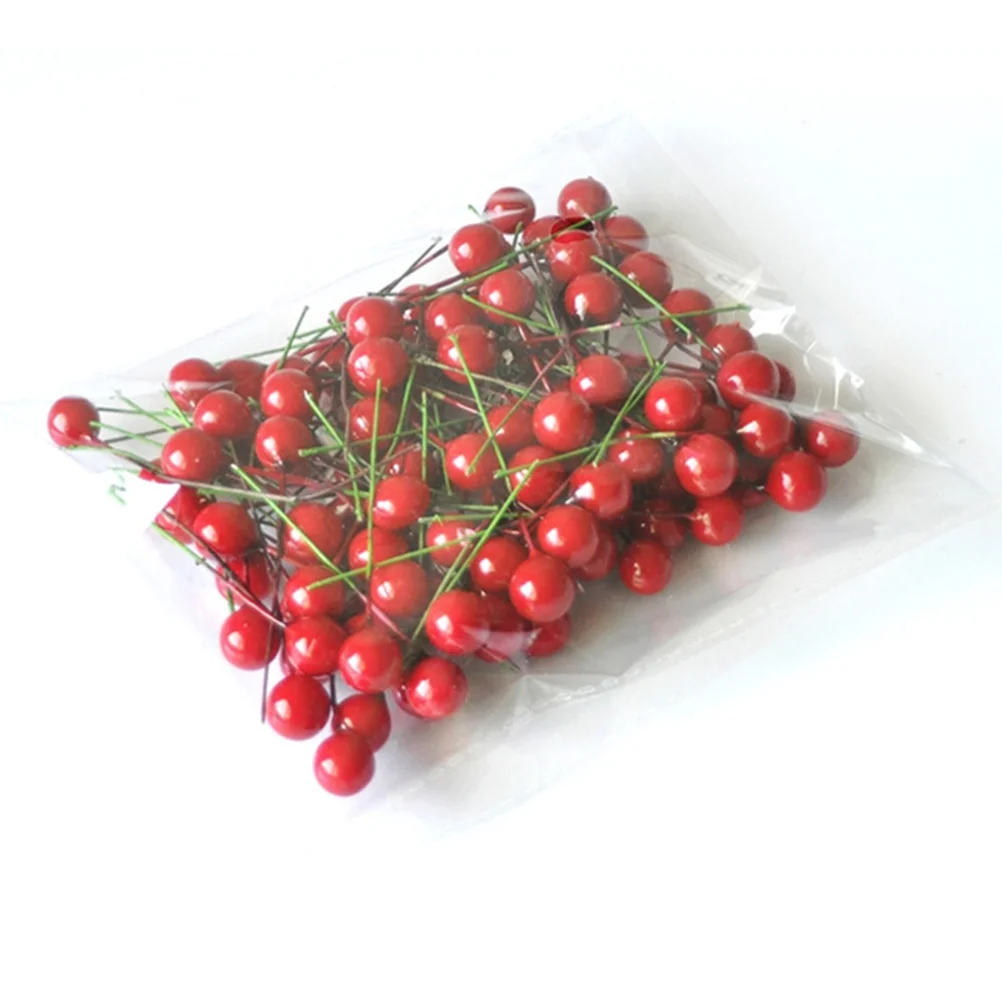 

Berry Artificial Christmas Fruit Decor Red Fake Stems Pick Berries Party Holly Stemflower Blueberry Faux Picks Wreath Photo Home