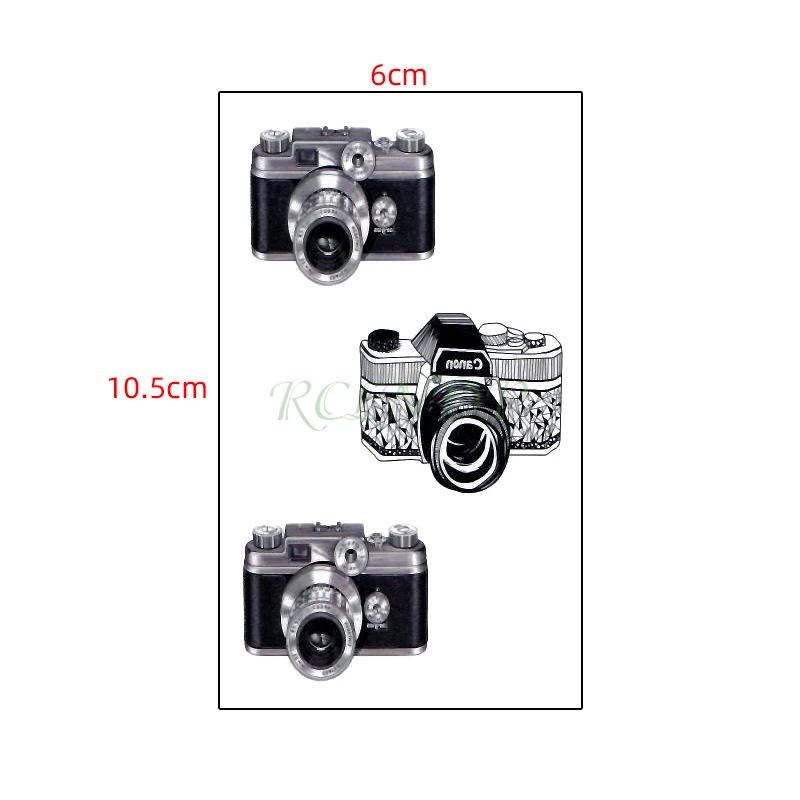 Водостойкая Временная тату-наклейка с узором камеры Ele men t искусственная тату