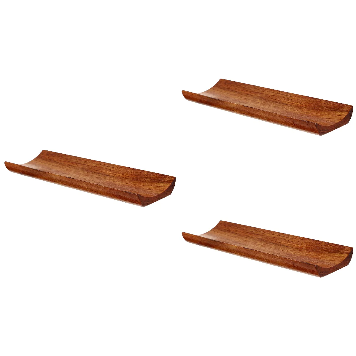 

3pcs Japanese-style Sashimi Sushi Tray Wooden Sushi Serving Plate for Restaurant