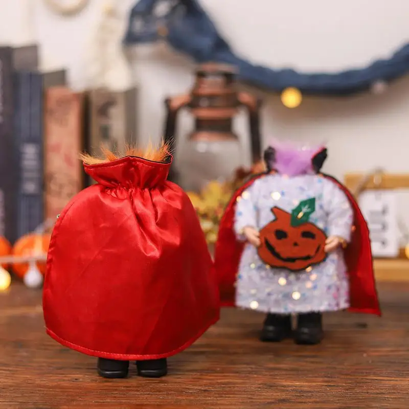 lalka dyniowa ozdoba bez głowy Halloween Horror dekoracje śliczne dyni cekinowe gnomy duch kreatywne lalki z płaszczem