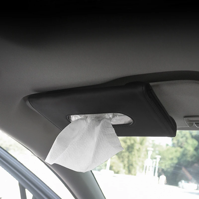 

Car Tissue Box Car Sun Visor Tissue Box Holder Auto Interior Storage Mask Storage Box Decoration For Universal Car Accessories
