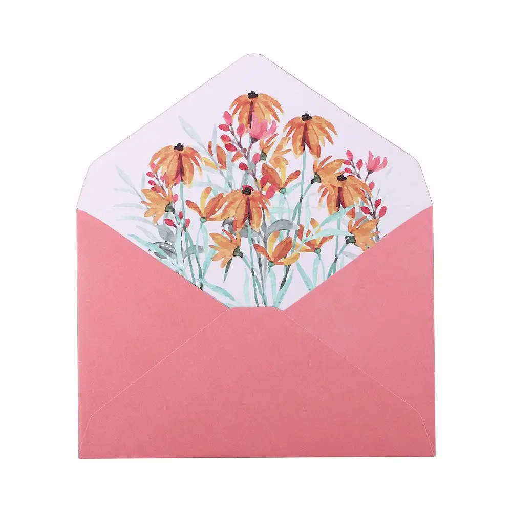 

Товары для офиса, приглашение на свадьбу, День Святого Валентина, подарок, конверт с цветами, бумага для письма, бумага, поздравительная открытка