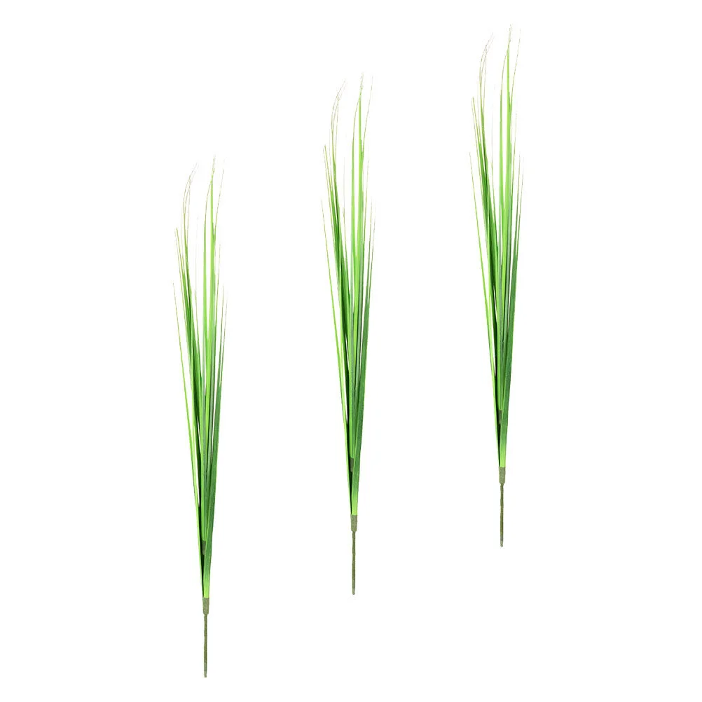 

3 Pcs Onion Grass Flower Arrangement Plants Simulation Water Plastic Decor Household Artificial Bushes Realistic Leaves Vase