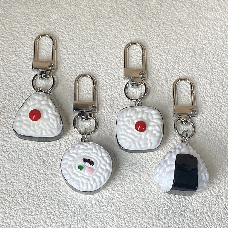 Милые брелоки с имитацией суши и риса в рулоне брелок для ключей женщин мужчин