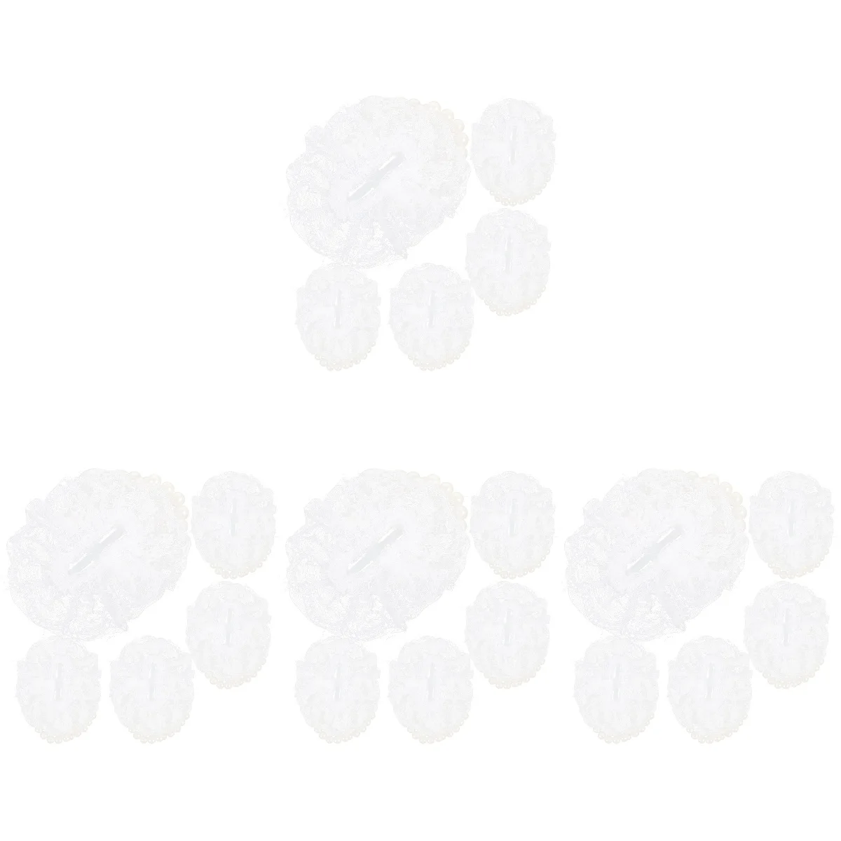 

40 pcs Lace Pearl Flower Wristlet Wedding Wrist Flower Bracelets DIY Base