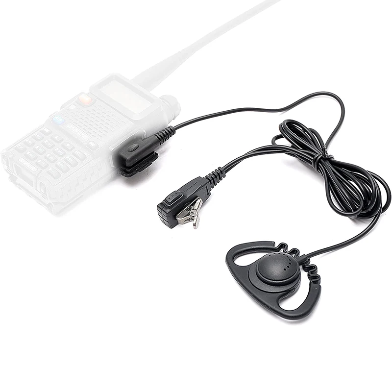 D Shaped Headset Earpiece Mic for Kenwood Two-Way Radio TK 3101 2312 Baofeng Walkie Talkie UV-5R UV 5R 3R Plus B5 B6 89 BF 888S