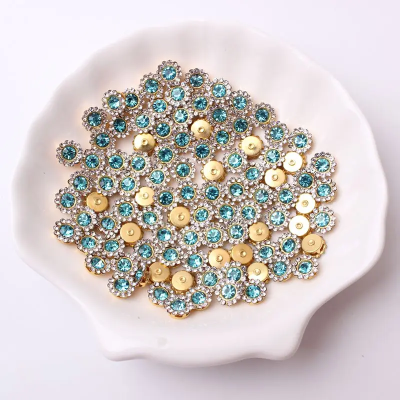 Цветочное украшение в форме сердца 8 мм 100 шт. круглые бриллиантовые Подсолнухи