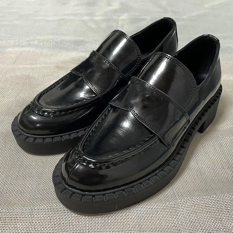 Leather Shoes Women's 2022 New European and American Fashion Triangular Standard Thick Bottom Elastic Sleeve Boots |