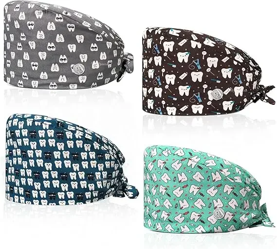 Кепка для головы медсестер с рисунком врача в операционной лабораторный скраб