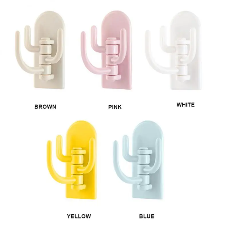 

3 Branch Rotating Adhesive Hook Hole-free Multi-function Towel Rack Durable Creative Wall Hooks Hanger No Trace Key Hook