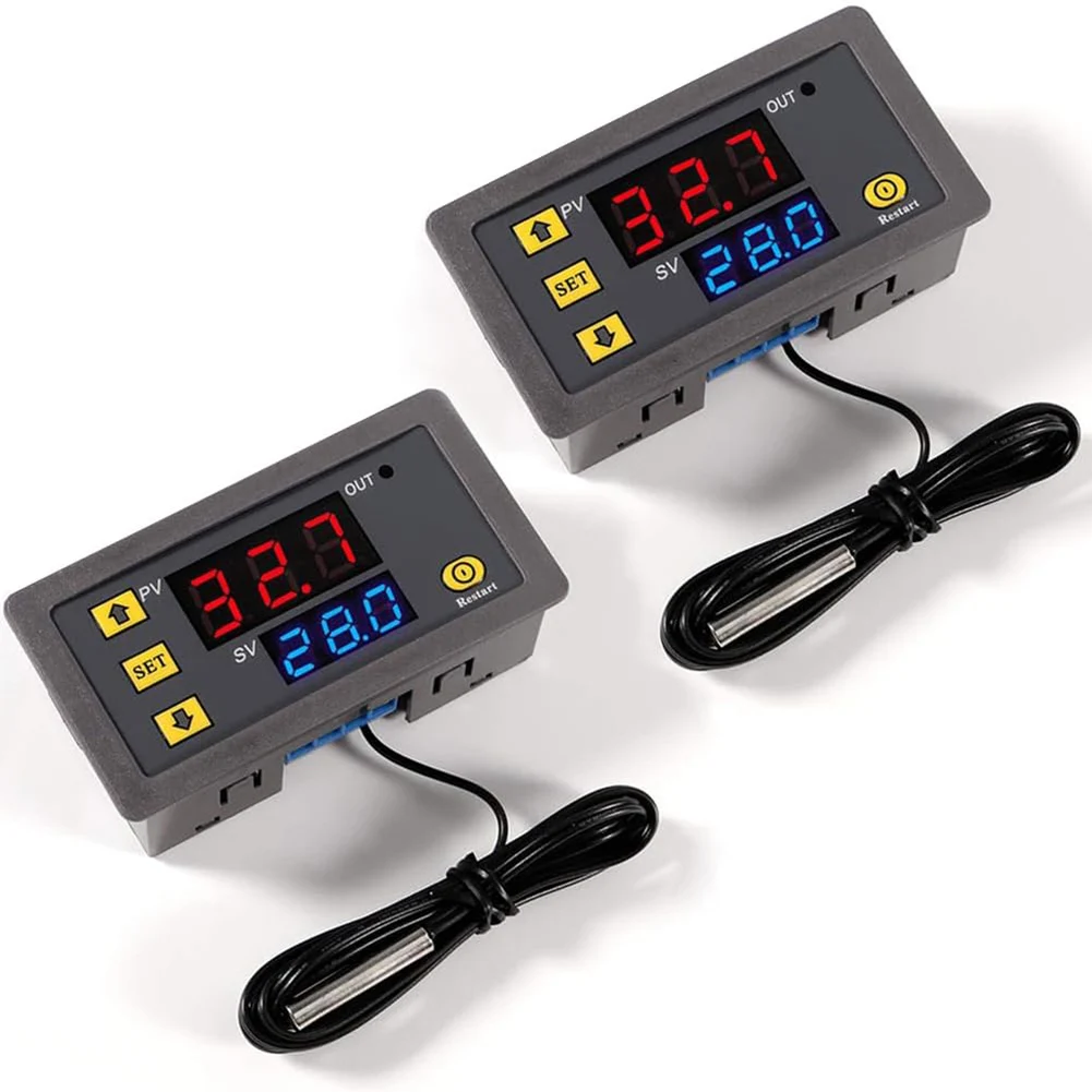 2 шт. W3230 AC 5 В/12 В/24 В цифровой регулятор температуры с датчиком 10 К ABS 79*26*43 мм модули