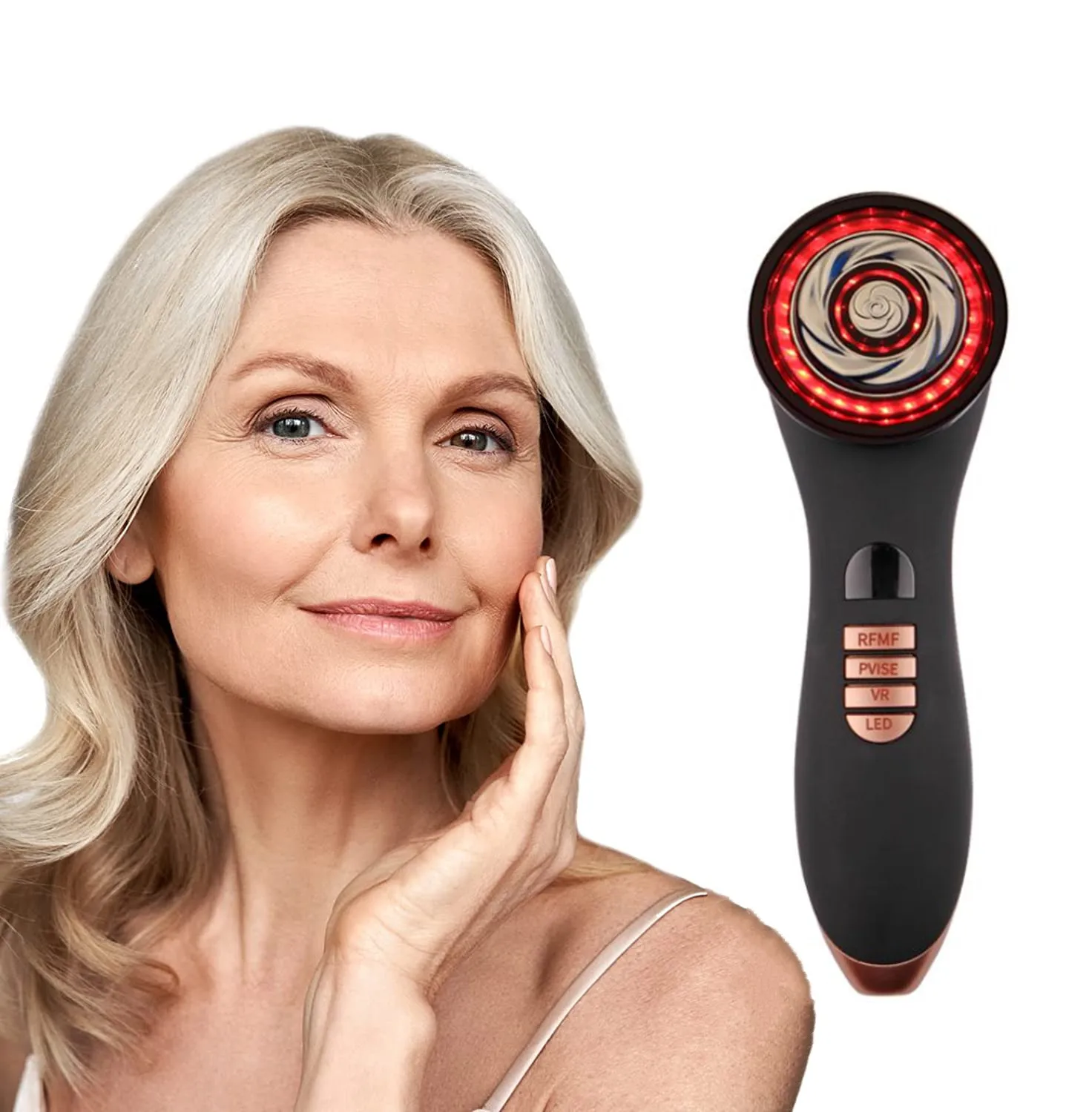 RF Radio Frequency Eye Skin Tighten and Anti Aging Device Home RF Anti Aging Machine Red Light Skin Rejuvenation Facial Massager