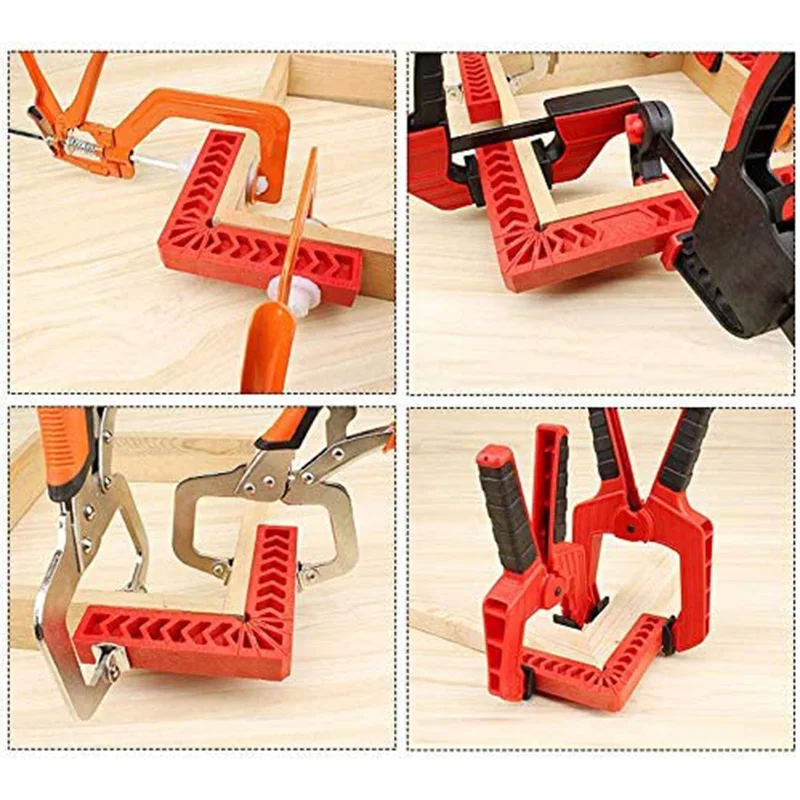 

8Pcs Positioning Squares For Woodworking, 90 Degree Corner Right Angle Clamps Carpenter Corner Clamping Square Tool