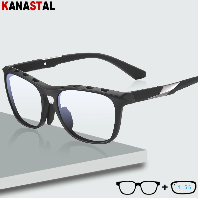 

Men Blue Light Blocking Eyeglasses Frame Women Prescription Reading Glasses Optical Lenses Myopia Eyewear Sport Exhaust Anti Fog