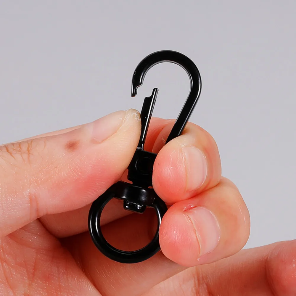 5pcs Metal Swivel O-ring Eye Snap Hook Trigger Clasps Clips for Leather Craft Bag Strap Belt Webbing Keychain S Size Wholesale