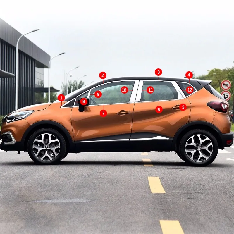 

Stainless steel Car window decoration article Chorme Car Accessories For Renault Captur 2014 2015-2020