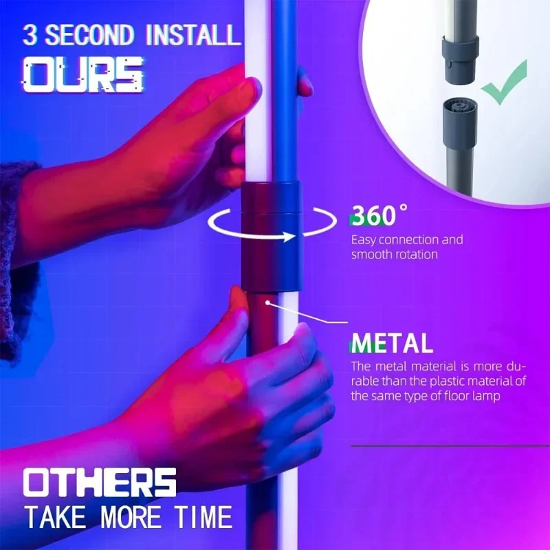 Новая Напольная Лампа с регулируемой яркостью RGB12V светодиодный угловая лампа