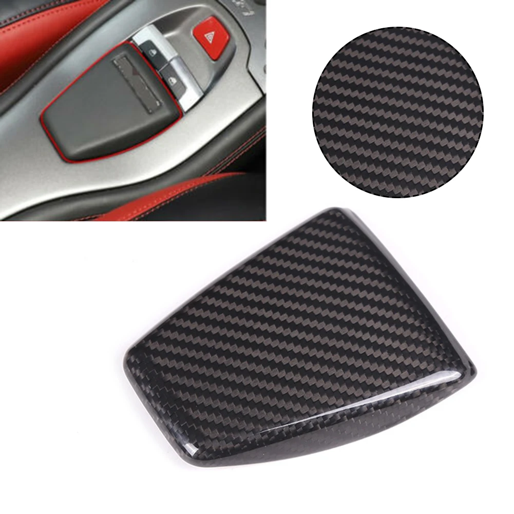 

Car Stickers 1pc Carbon Fiber Central Windo Lift Switch Panel Cover For Ferrari 458 2011-16 Switch Panel Cover Decoration