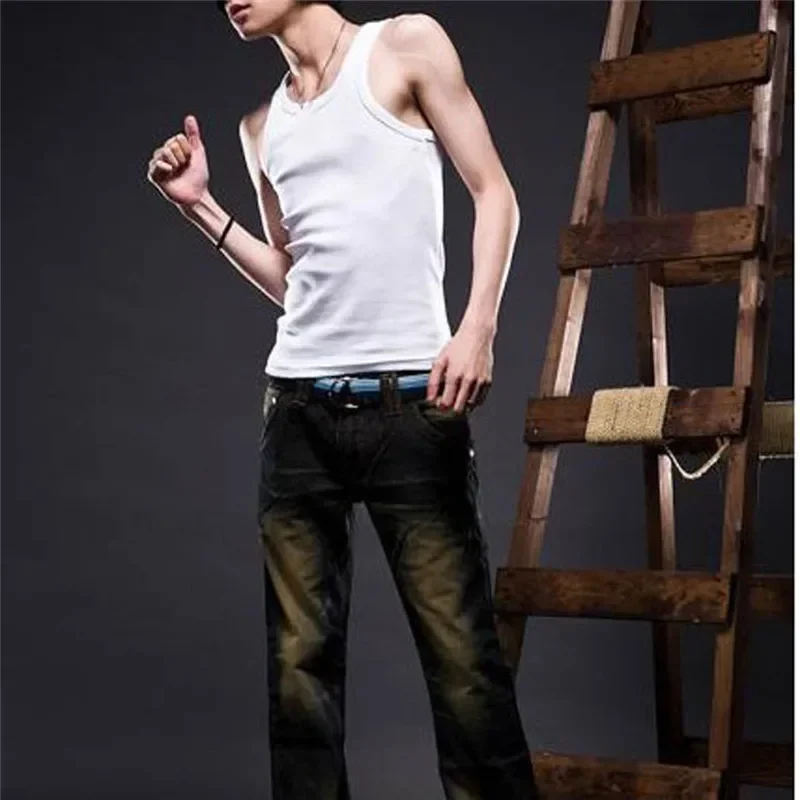 

Летние мужские топы без рукавов, верх, модная повседневная мужская майка из модала и бодибилдинга