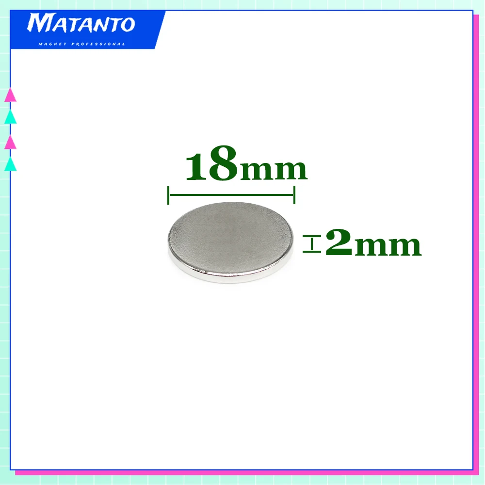 

5/10/20/30/50/100PCS 18x2 mm Round Rare Earth Neodymium Magnet N35 Strong Powerful Magnets 18x2mm Permanent Magnet Disc 18*2
