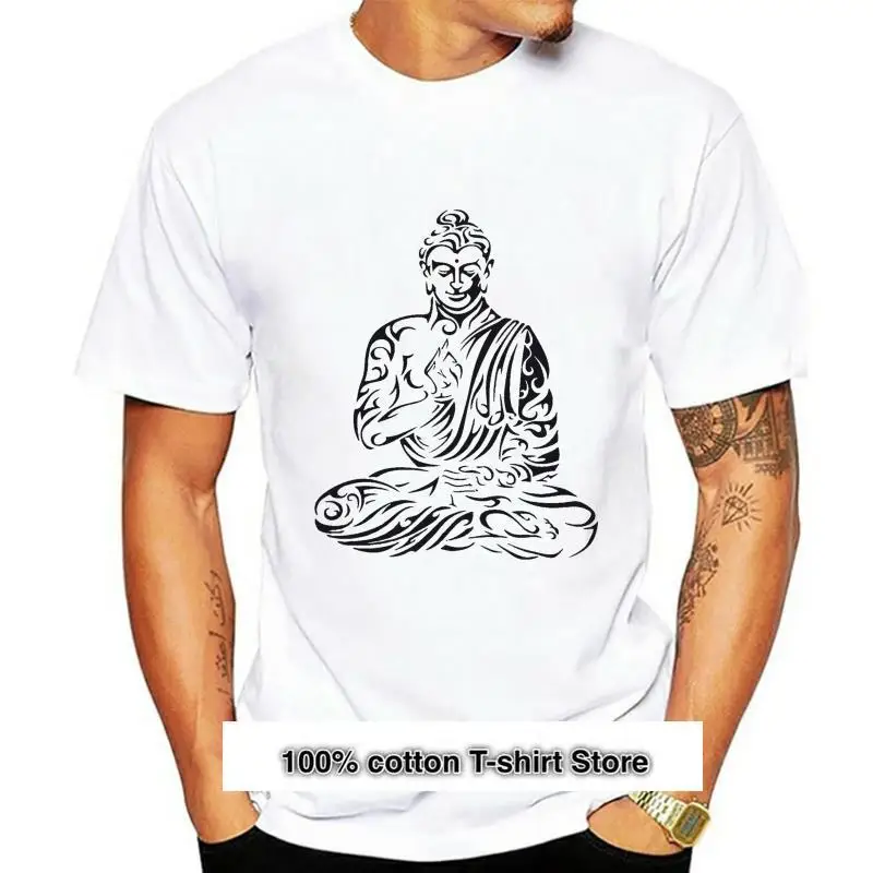 

Camiseta de Buda Budista para hombre, camisa de la paz, YOGA, meditación, budismo, japonés, chino