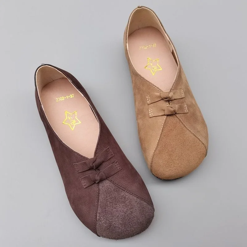 Туфли женские из натуральной кожи в стиле ретро натуральная кожа буддийские