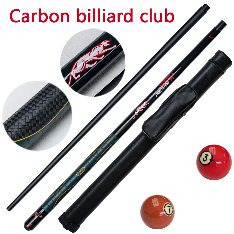 Карбоновый бильярдный кий 13 мм наконечник для 9 мячей и карома бильярд кожаный