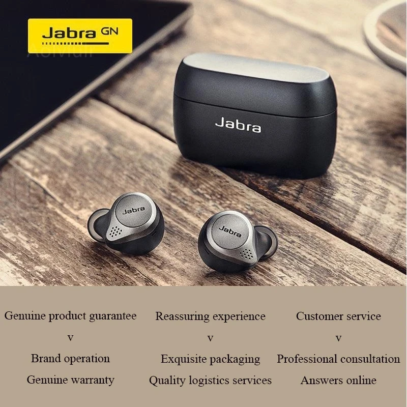

100% Original Jabra Elite 75t True Wireless Bluetooth Headphones Sports headphone Music Game headset with Mic
