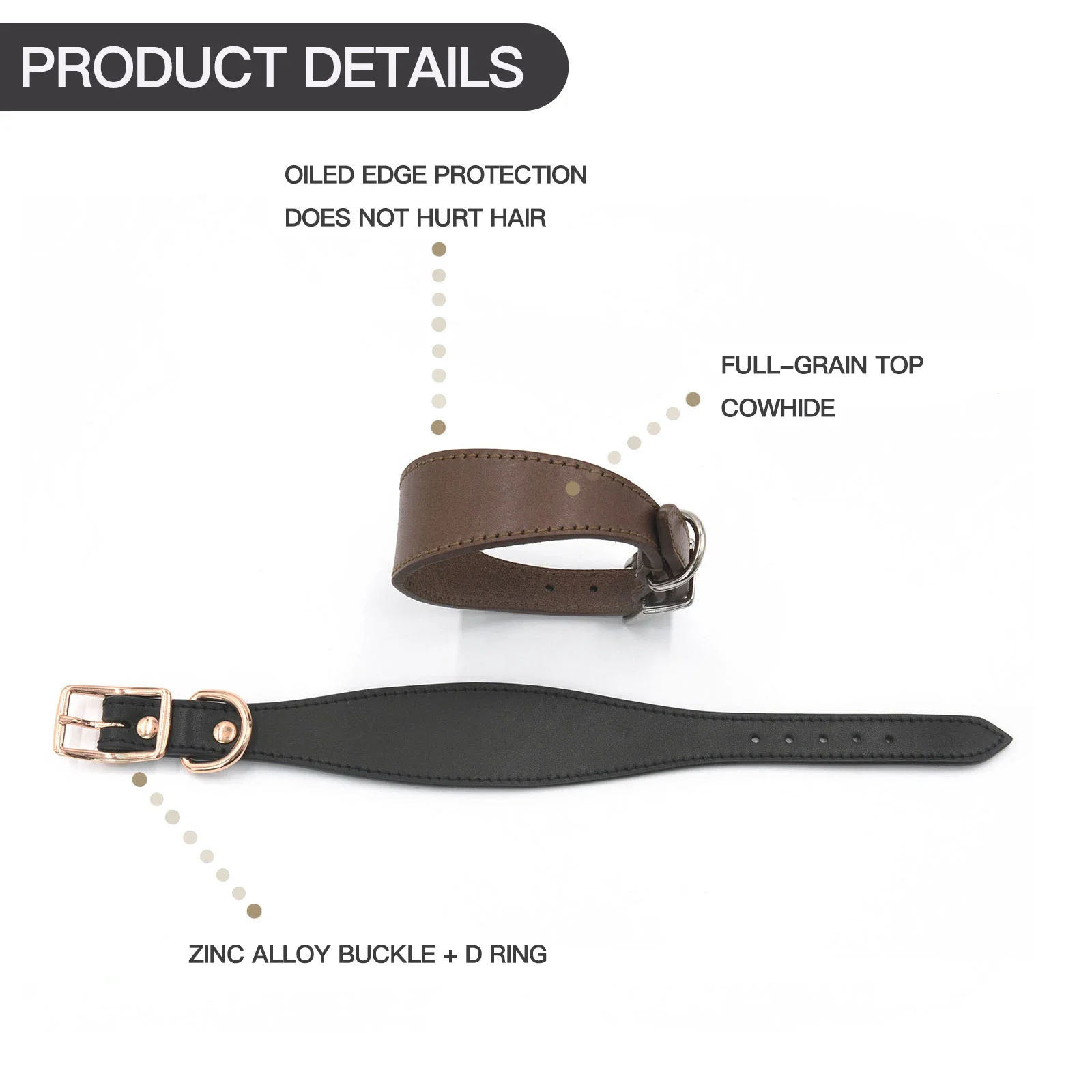 Итальянский ошейник Greyhound регулируемый для домашних питомцев мягкий кожаный