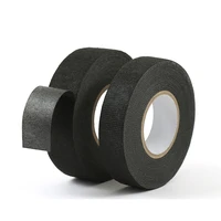 19mm 25mm black noise reduction adehsive tape electrical maintenance auto car wiring harness strapping fabric flannel cloth tape