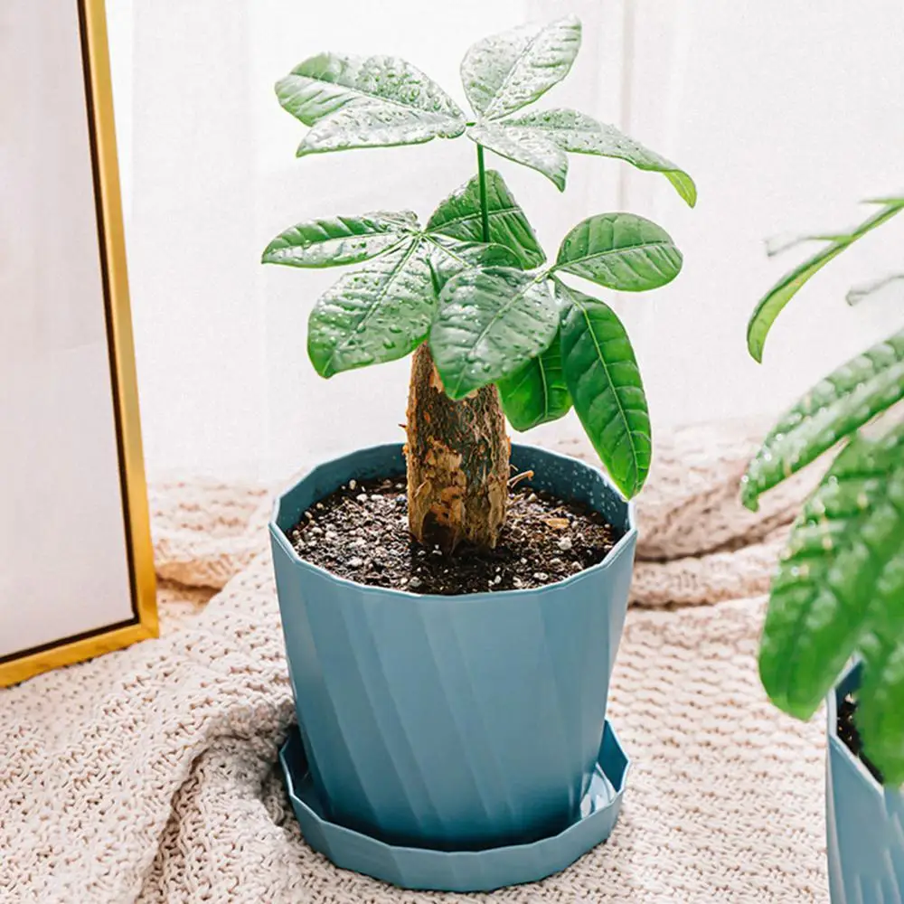 

Flower Pot Simple and Creative Plastic Flower Pot Round Thickened Large Flower Pot Resin Plastic Set Plant Pot Garden
