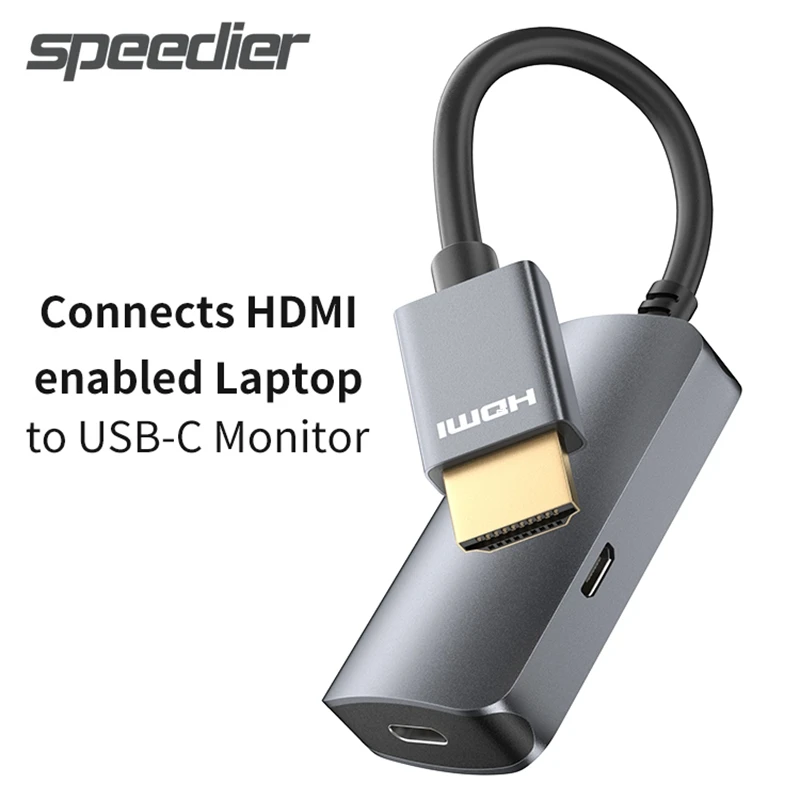 Новинка 2023 внешний адаптер USB Type C (мама)-HDMI (папа) 3.1 вход в HDMI-совместимый выход HD 4K