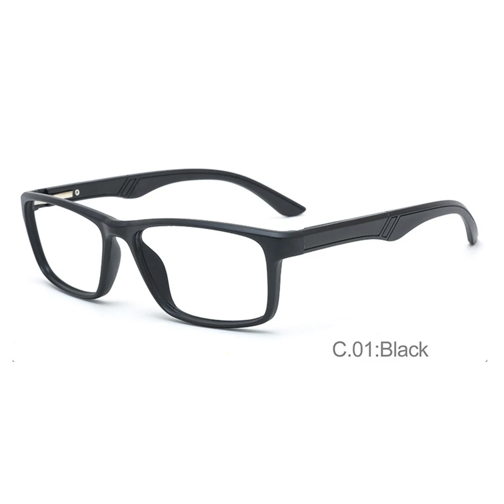 

Fashion Rectangular Large Frame Sports Style TR90 Optical Frame Custom Photochromic Myopia Reading Glasses Prescription Lens